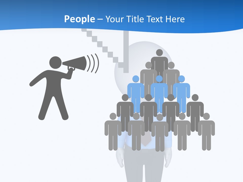 Click Pushing Silhouette PowerPoint Template