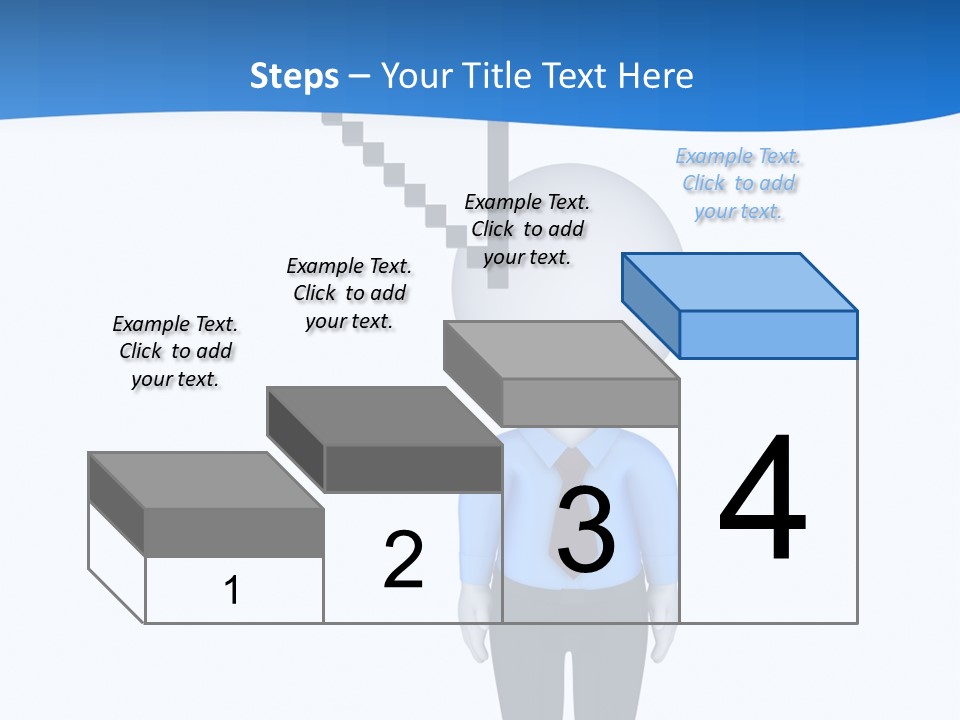 Click Pushing Silhouette PowerPoint Template