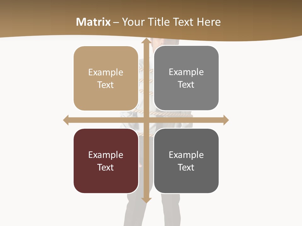 A Man In A Business Suit With Chains On His Back PowerPoint Template