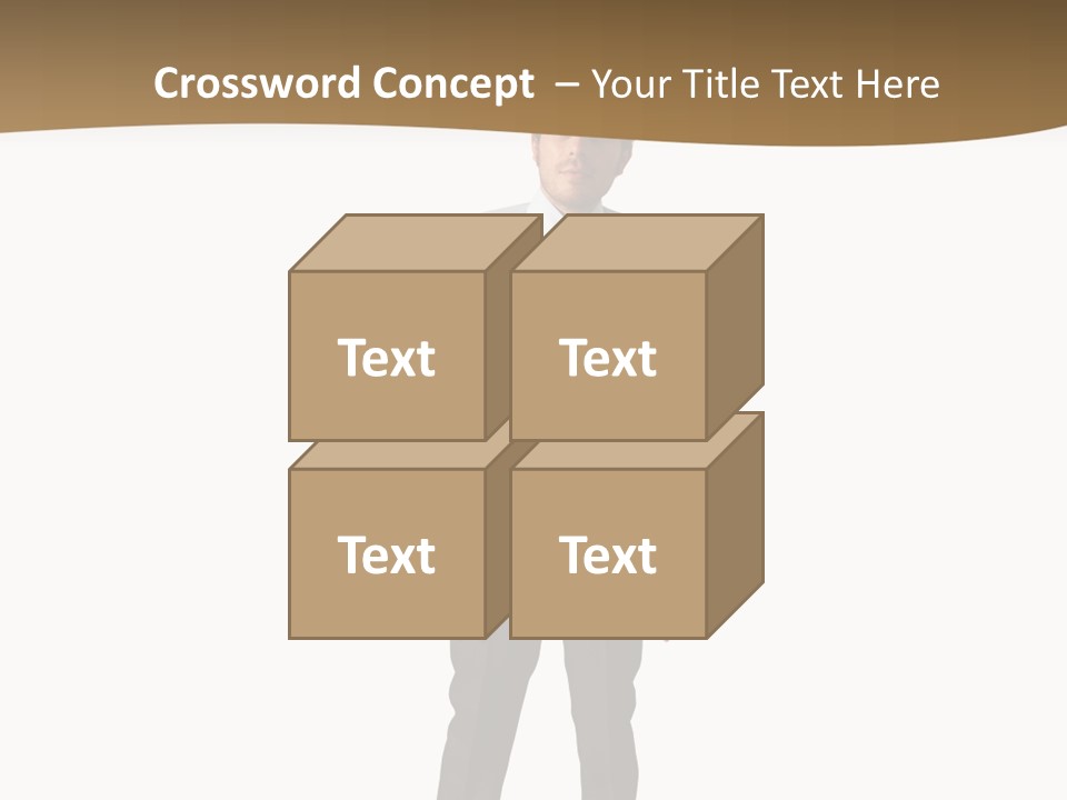 A Man In A Business Suit With Chains On His Back PowerPoint Template