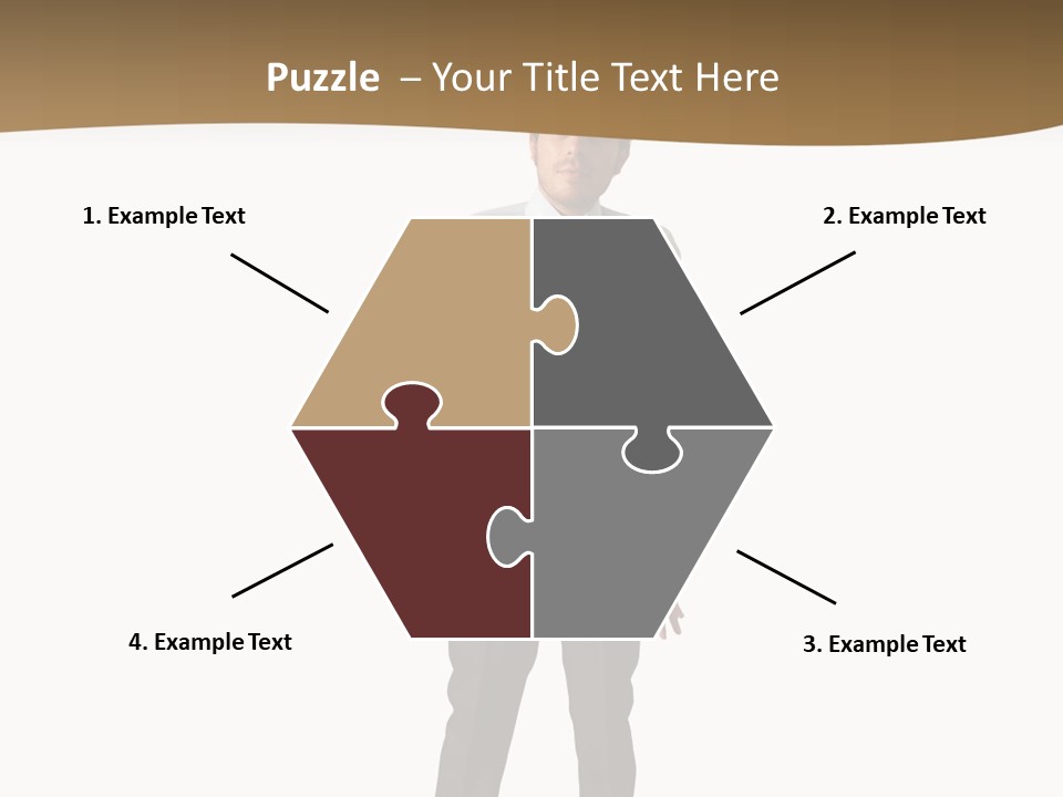 A Man In A Business Suit With Chains On His Back PowerPoint Template