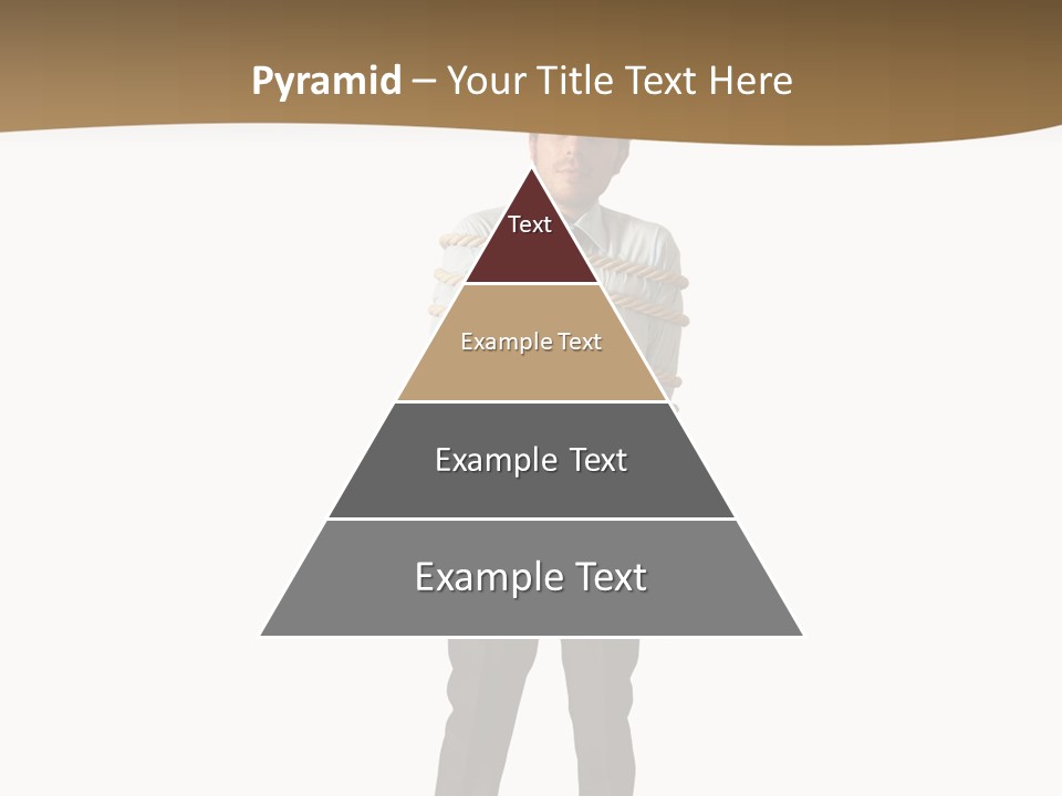 A Man In A Business Suit With Chains On His Back PowerPoint Template