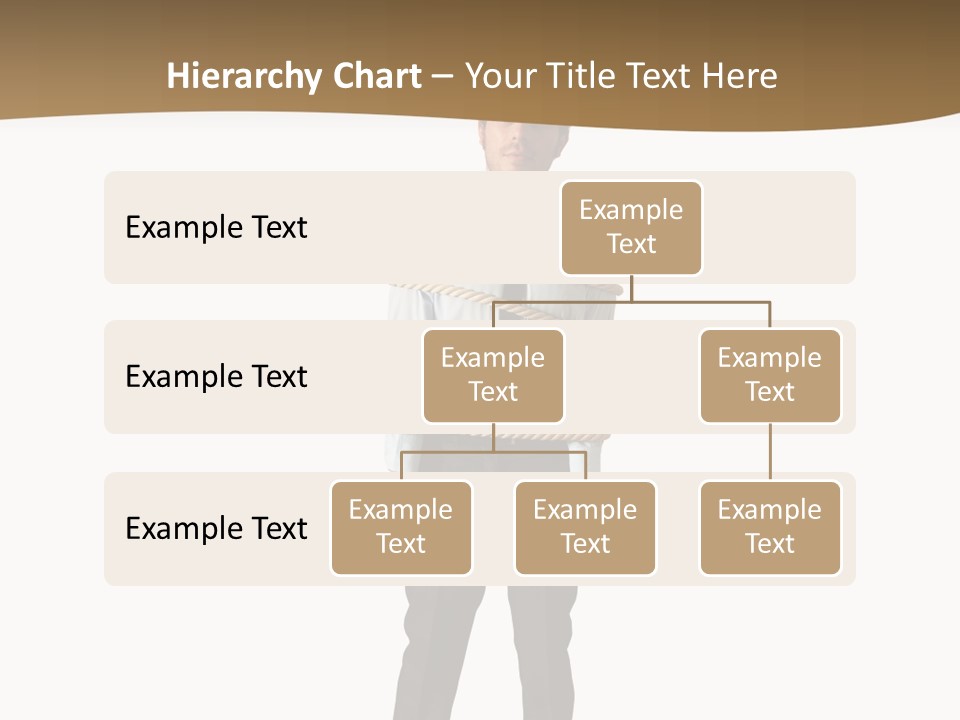 A Man In A Business Suit With Chains On His Back PowerPoint Template