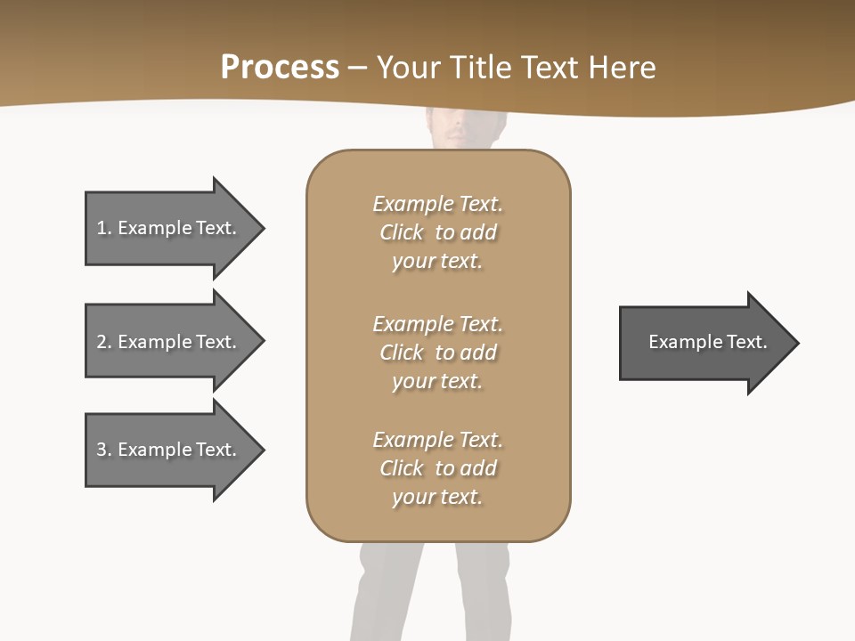 A Man In A Business Suit With Chains On His Back PowerPoint Template