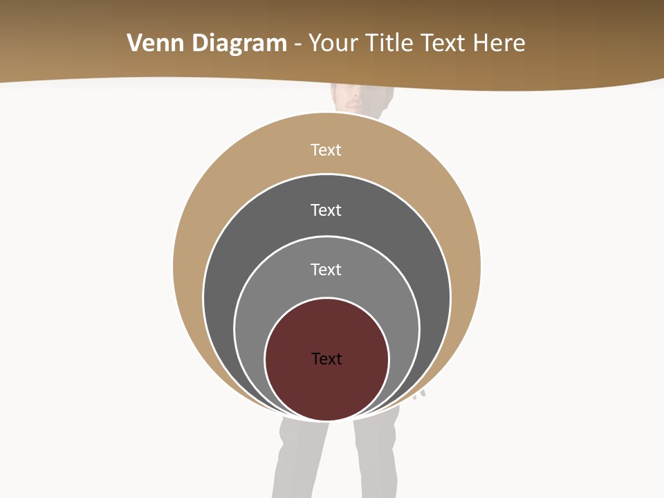 A Man In A Business Suit With Chains On His Back PowerPoint Template