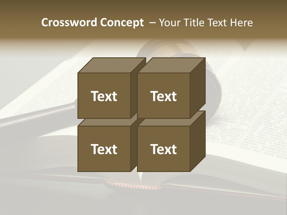 Symbol Law Brown PowerPoint Template