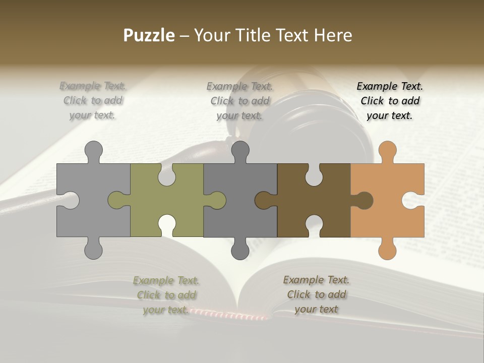 Symbol Law Brown PowerPoint Template