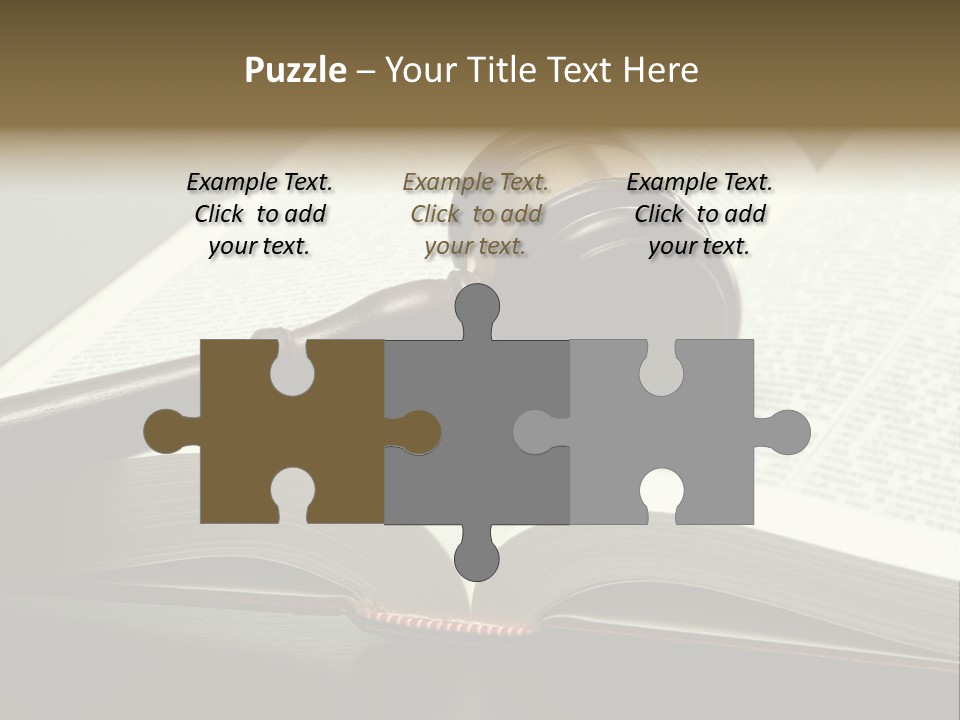 Symbol Law Brown PowerPoint Template