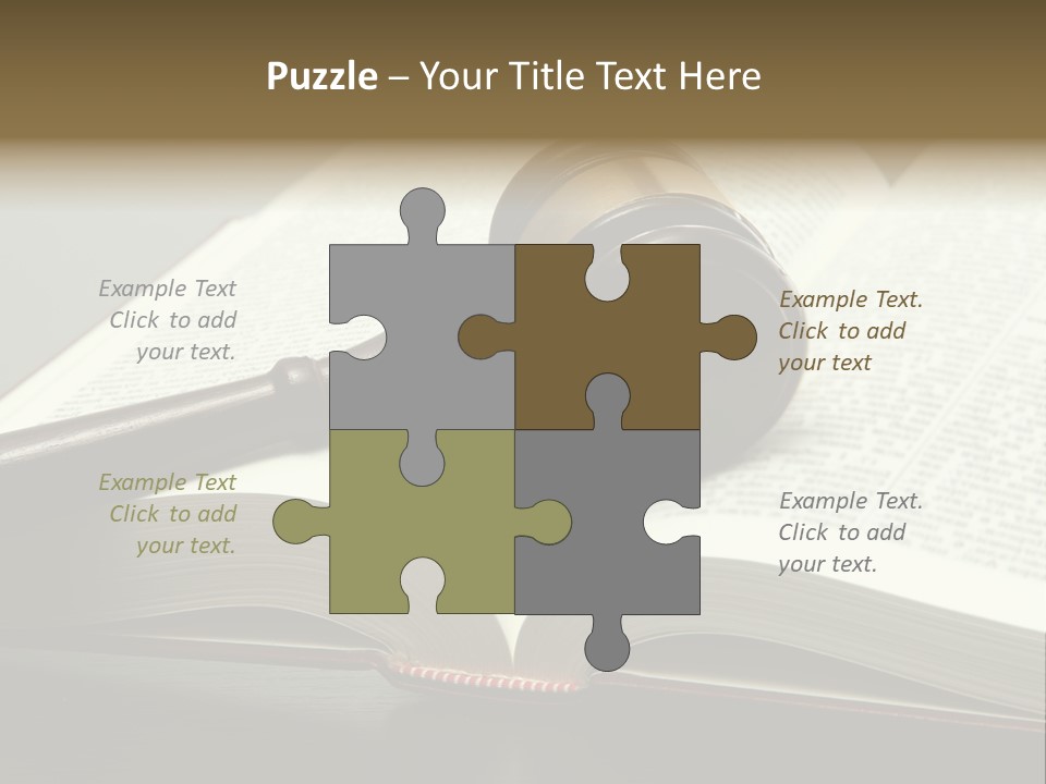 Symbol Law Brown PowerPoint Template