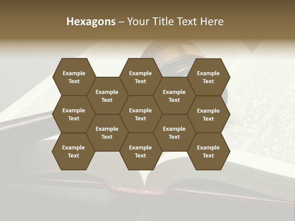 Symbol Law Brown PowerPoint Template