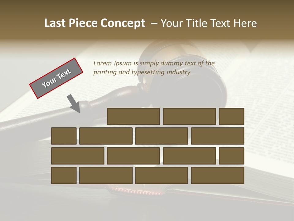 Symbol Law Brown PowerPoint Template