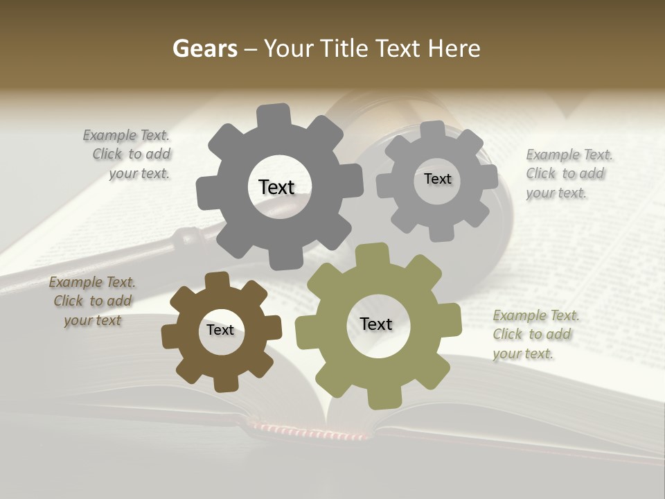 Symbol Law Brown PowerPoint Template