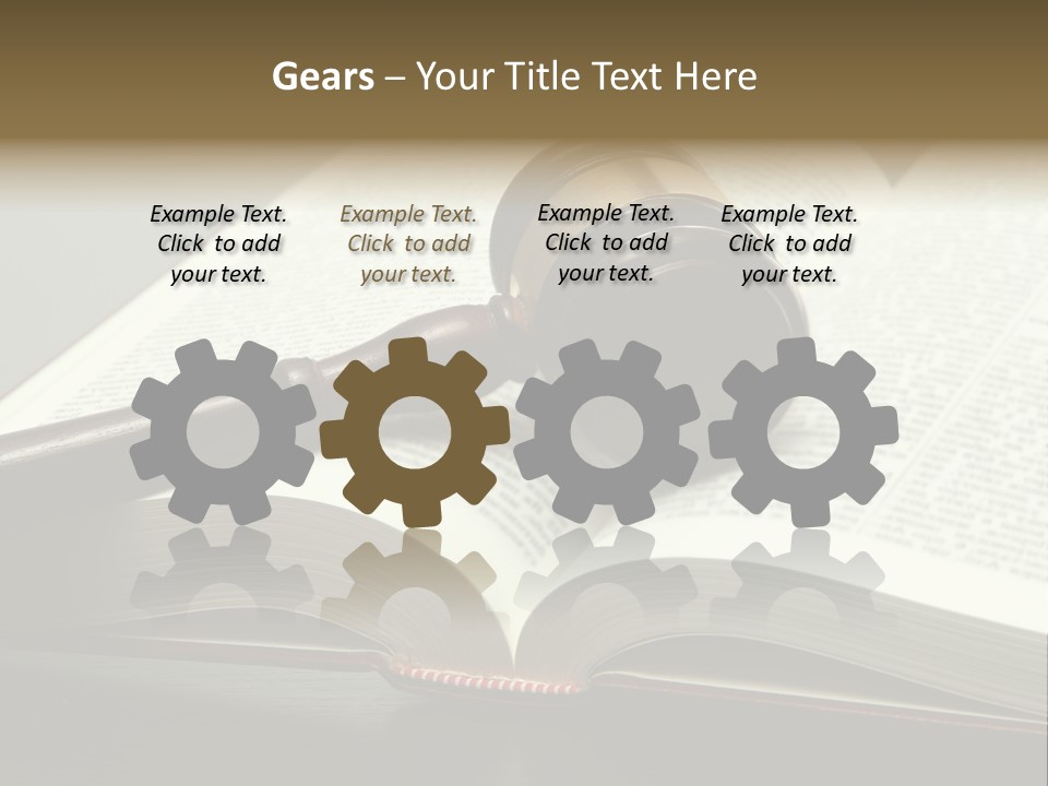 Symbol Law Brown PowerPoint Template