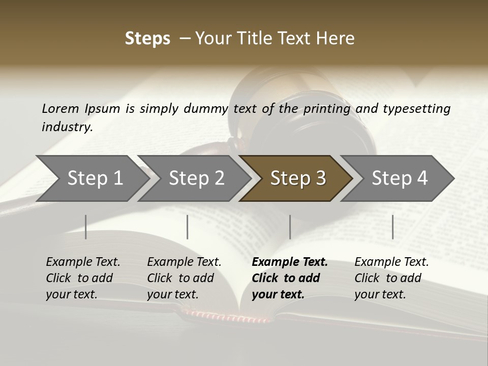 Symbol Law Brown PowerPoint Template