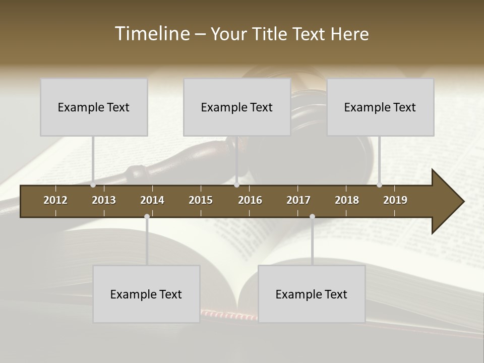Symbol Law Brown PowerPoint Template
