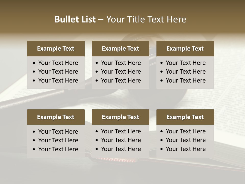 Symbol Law Brown PowerPoint Template