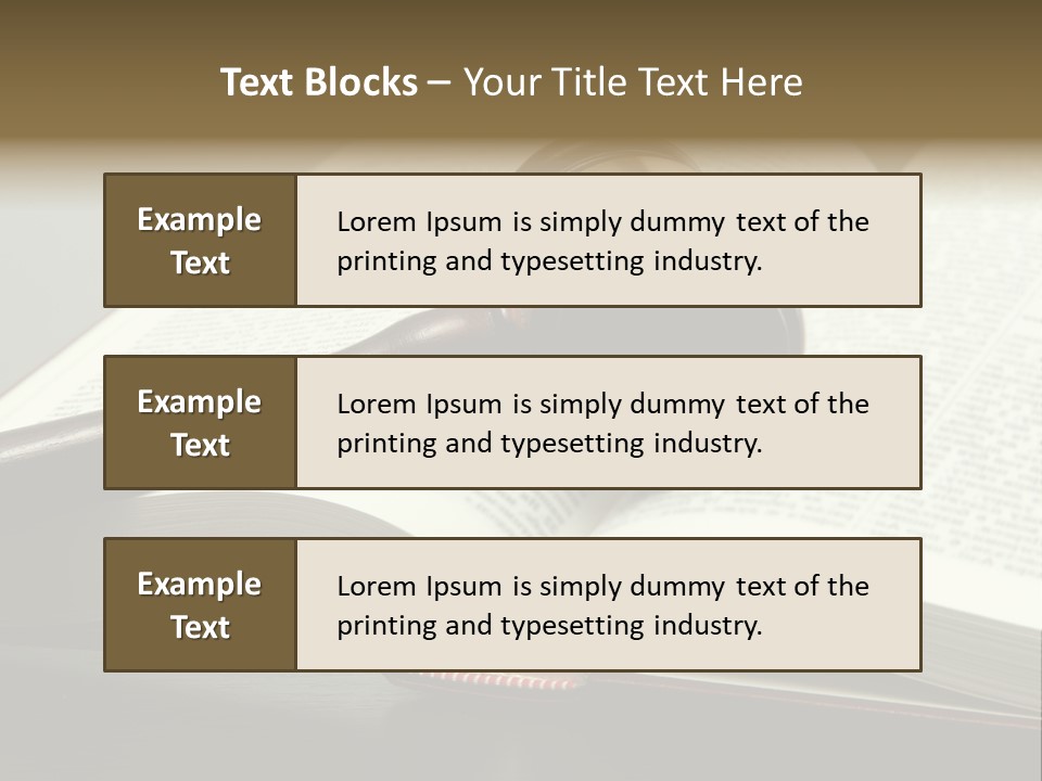 Symbol Law Brown PowerPoint Template