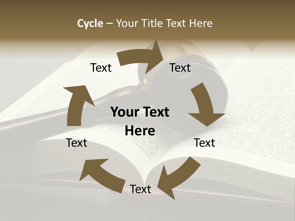 Symbol Law Brown PowerPoint Template