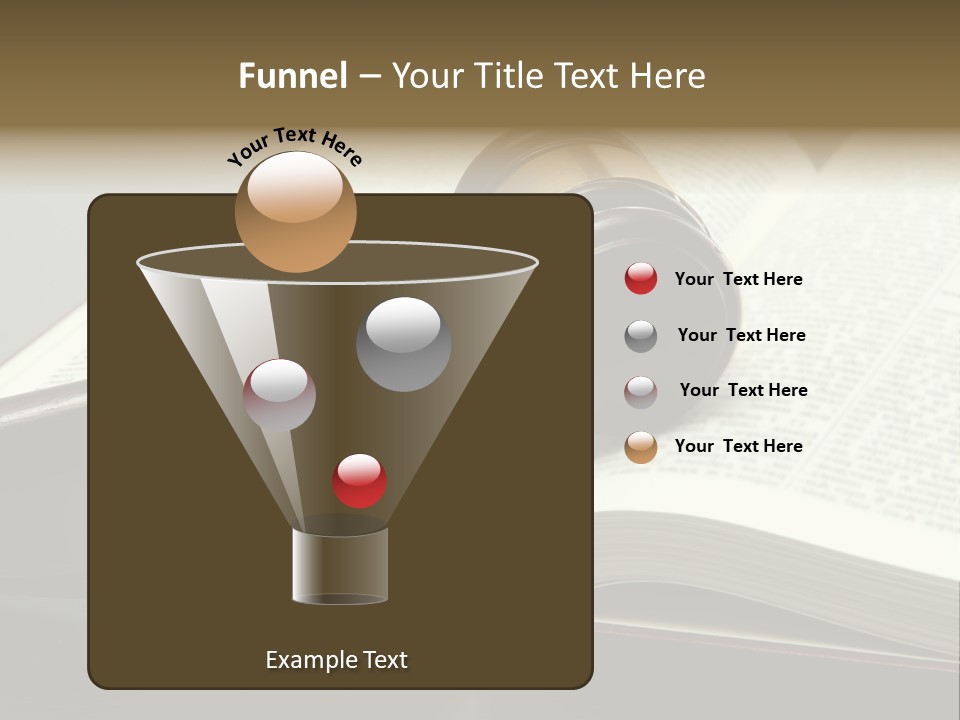 Symbol Law Brown PowerPoint Template