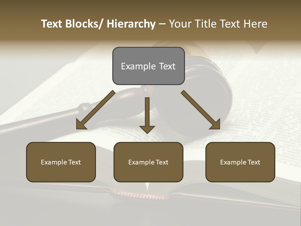 Symbol Law Brown PowerPoint Template