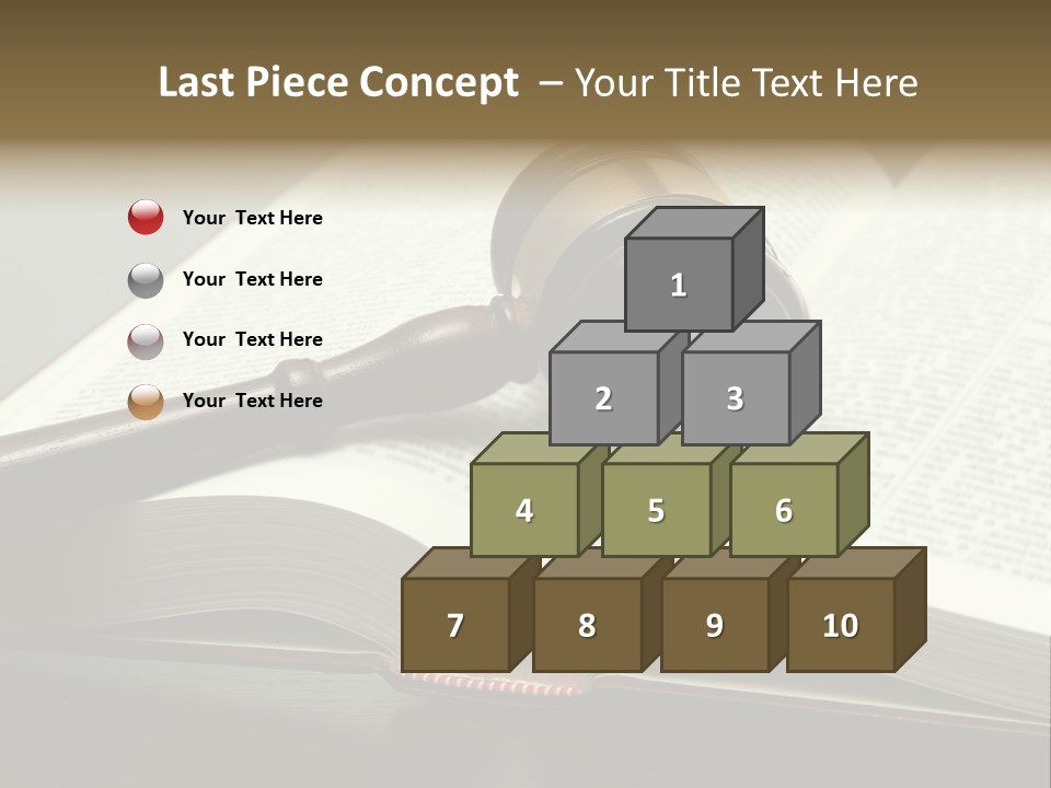 Symbol Law Brown PowerPoint Template