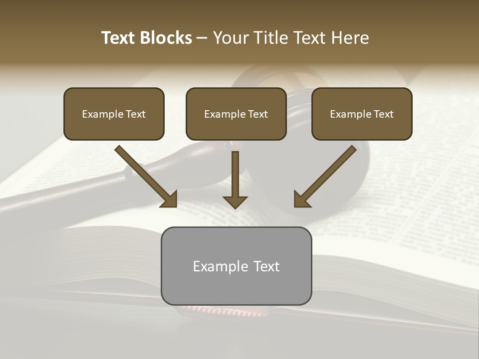 Symbol Law Brown PowerPoint Template