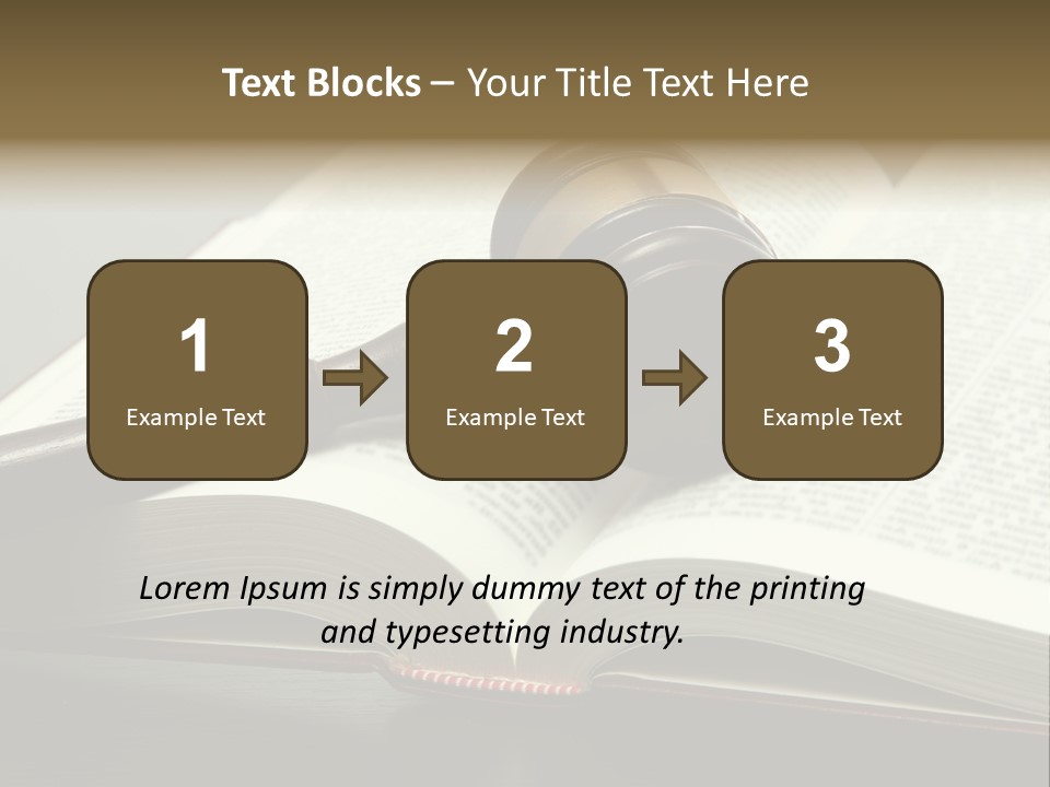Symbol Law Brown PowerPoint Template