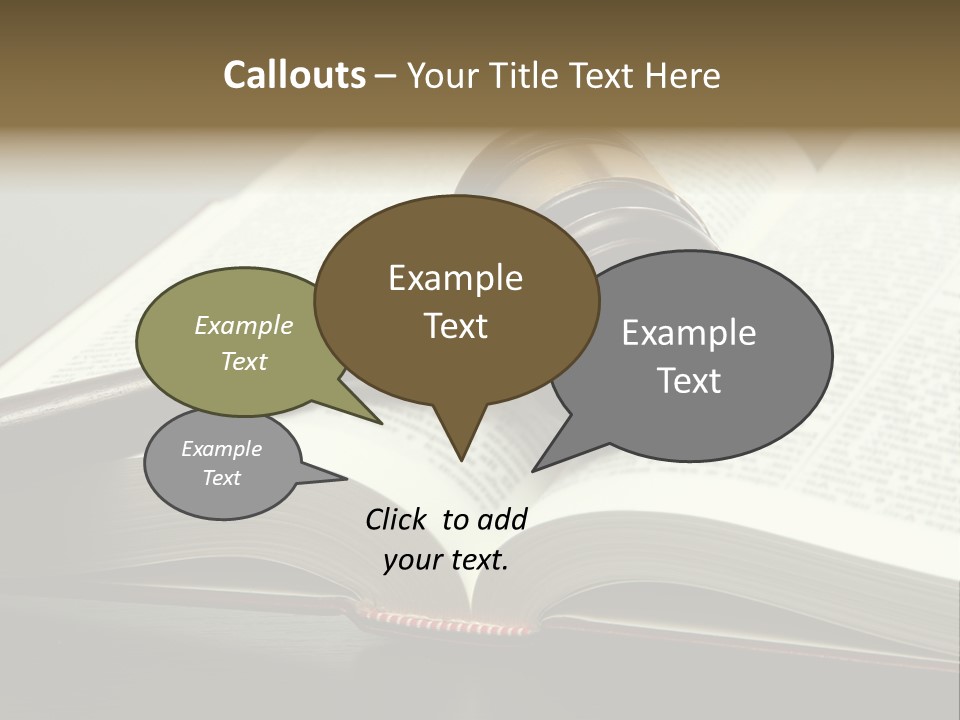 Symbol Law Brown PowerPoint Template