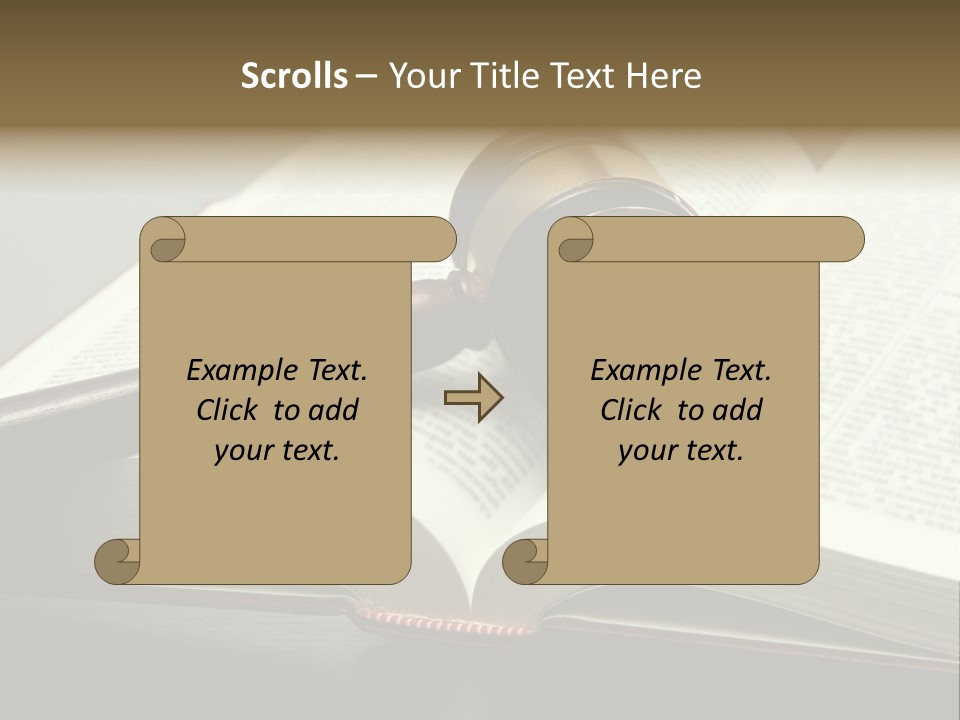 Symbol Law Brown PowerPoint Template