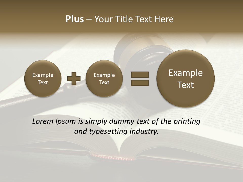 Symbol Law Brown PowerPoint Template