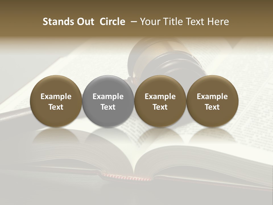 Symbol Law Brown PowerPoint Template