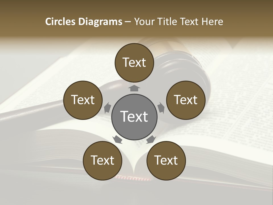 Symbol Law Brown PowerPoint Template