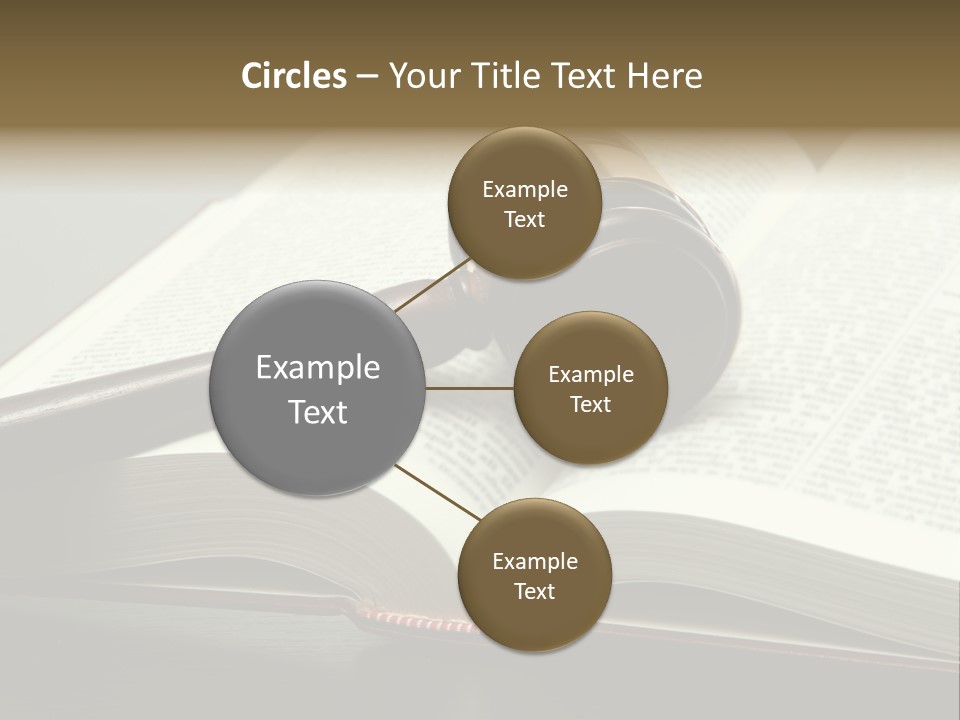 Symbol Law Brown PowerPoint Template