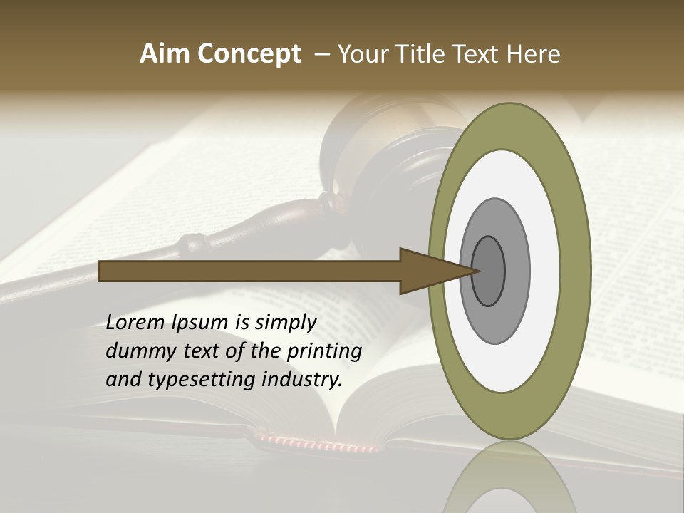 Symbol Law Brown PowerPoint Template