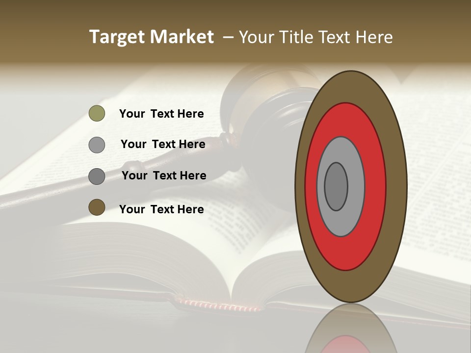 Symbol Law Brown PowerPoint Template