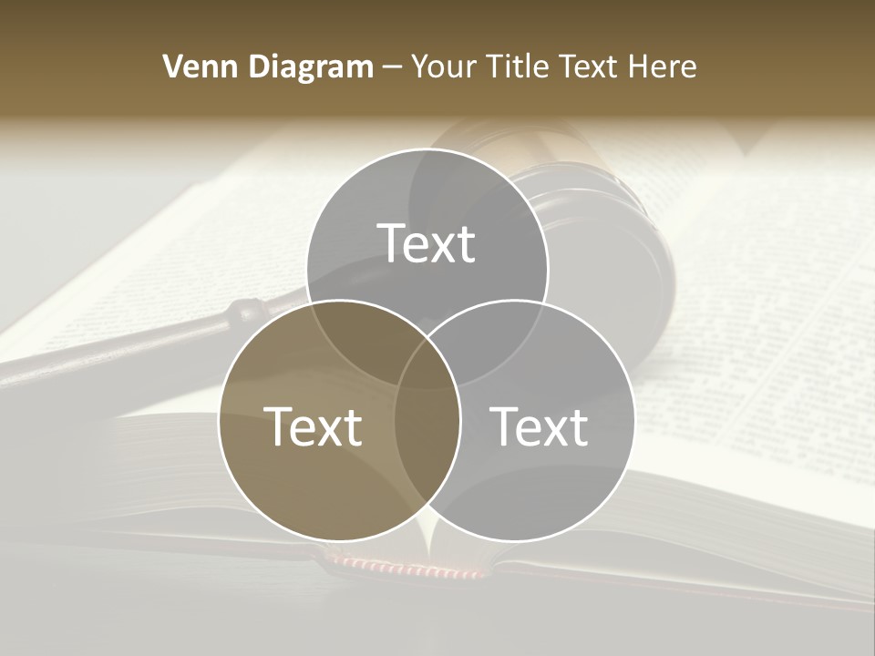 Symbol Law Brown PowerPoint Template