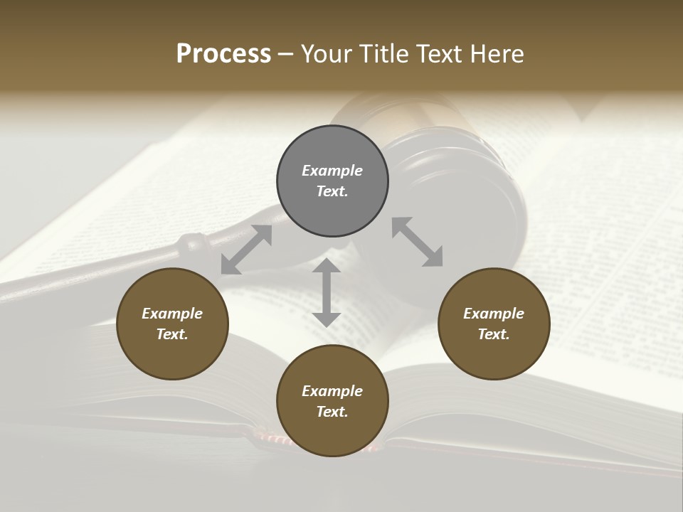 Symbol Law Brown PowerPoint Template