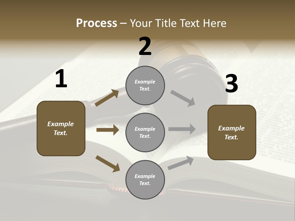 Symbol Law Brown PowerPoint Template
