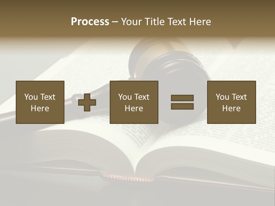 Symbol Law Brown PowerPoint Template
