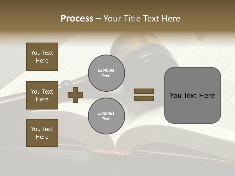 Symbol Law Brown PowerPoint Template