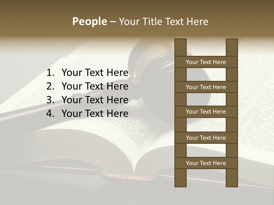 Symbol Law Brown PowerPoint Template