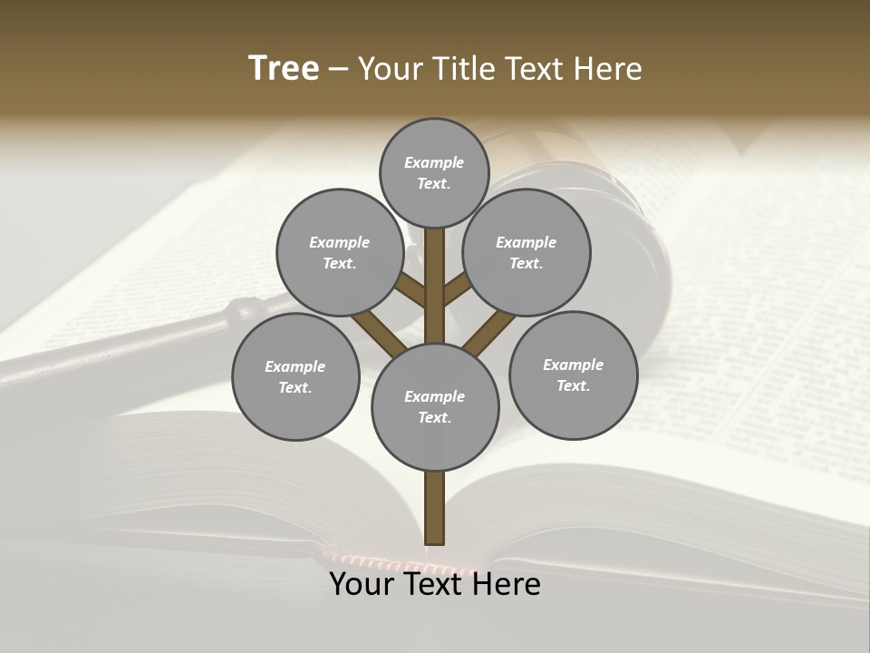 Symbol Law Brown PowerPoint Template