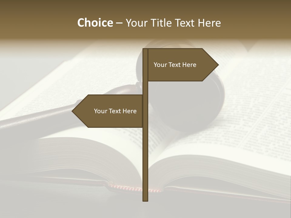 Symbol Law Brown PowerPoint Template
