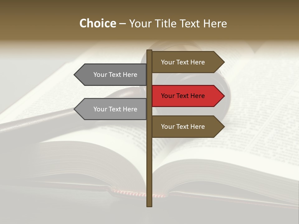 Symbol Law Brown PowerPoint Template