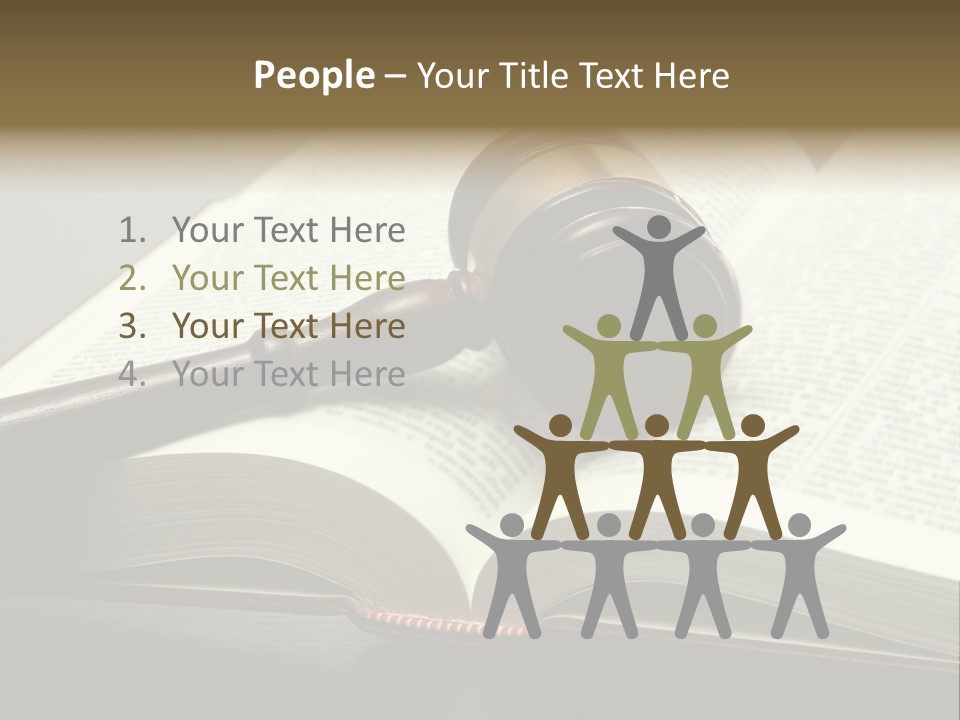 Symbol Law Brown PowerPoint Template