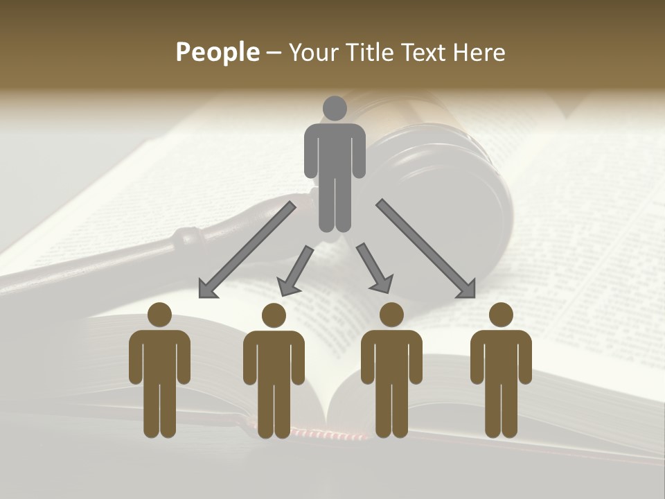Symbol Law Brown PowerPoint Template