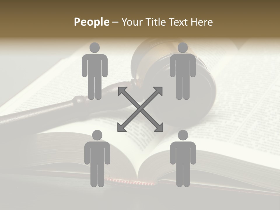 Symbol Law Brown PowerPoint Template