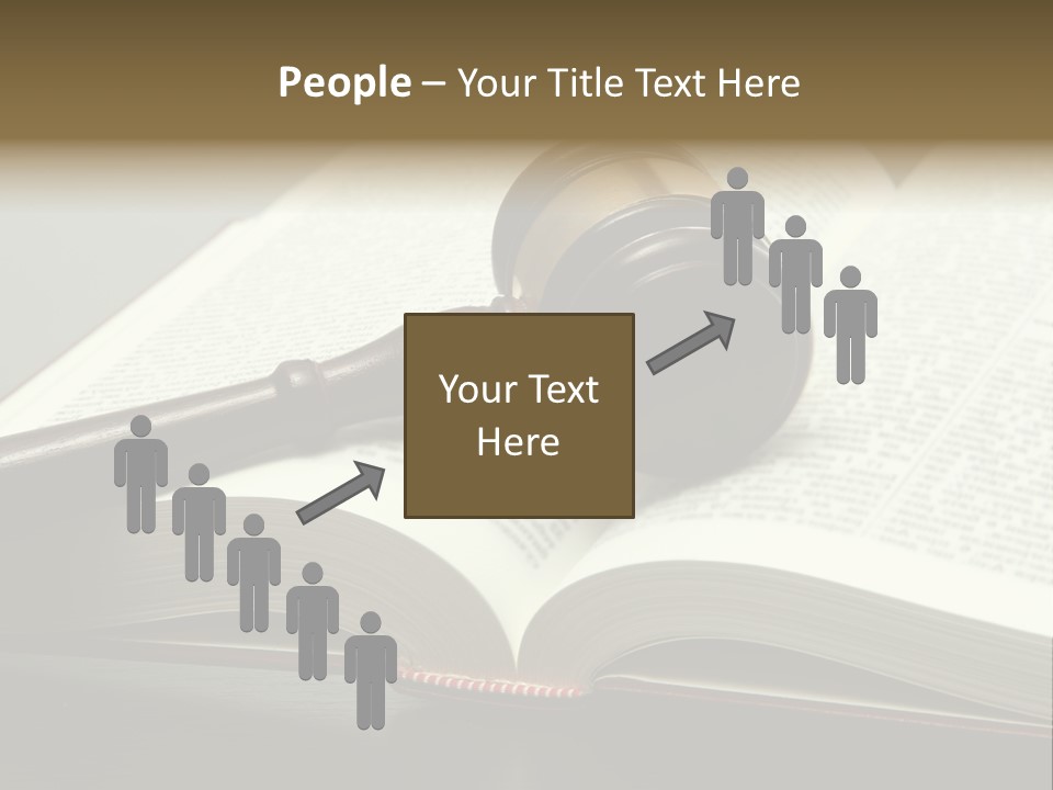 Symbol Law Brown PowerPoint Template