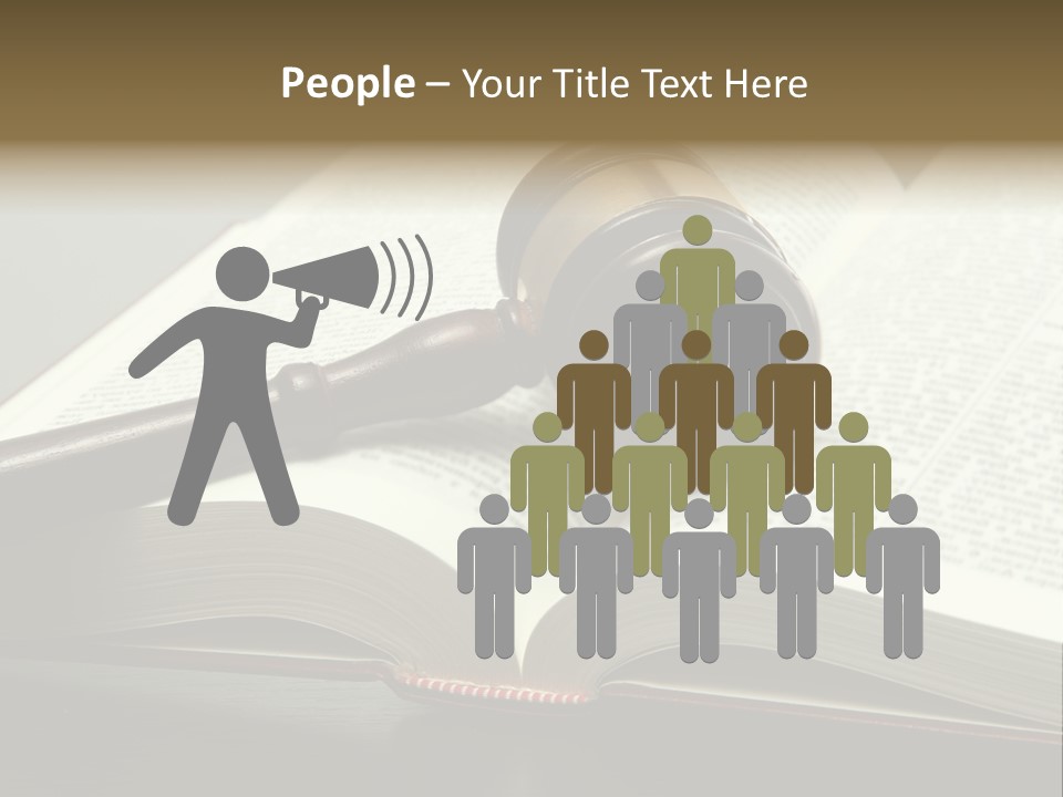 Symbol Law Brown PowerPoint Template