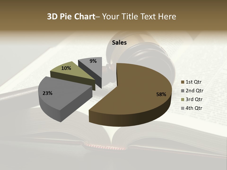 Symbol Law Brown PowerPoint Template